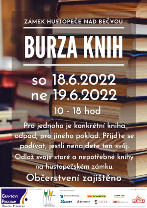 Plakát s pozvánkou na burzu knih